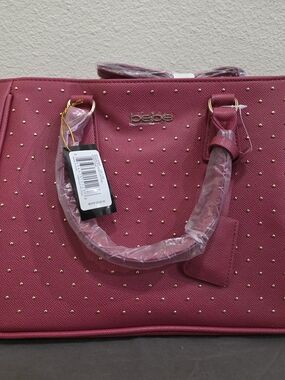 bebe Sagan Studded Satchel